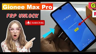 Gionee Max Pro Frp 🔥🔥 Unlock tool [upl. by Yrhcaz]