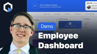 HIPAA Compliance Platform  New Employee Dashboard Demo [upl. by Vergos]