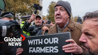 UK farmers protest Thousands gather in London denouncing changes to inheritance tax exemption [upl. by Hollander]