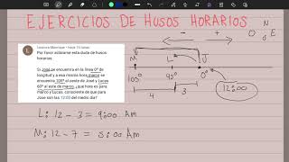 Husos horarios Ejercicios tipo examen UNAM  ¿Qué hora es en el uso horario 90° si [upl. by Utir67]