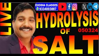 HYDROLYSIS OFSALT NEET2024 FREECRASHCOURSE CHEMISTRY LIVE [upl. by Fonville367]