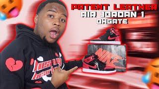 Patent Leather Air Jordan 1👟 DHgate Review On Feet Review🦶🏽 [upl. by Atled]