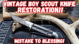 Vintage Boy Scout Knife Restoration Mistake To Blessing [upl. by Wally]