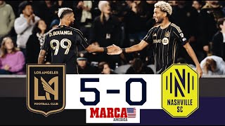 5 goal win for LA  LAFC 50 Nashville  Goals and Highlights  MLS [upl. by Yeneffit]