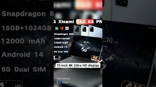 2024 Original XioaMi Pad 6S Pro Tablet Android14 Snapdragon888 11Inch HD 16GB1TB [upl. by Kenon]