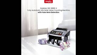 Gobbler GB8888E Mix Note Value Counting Machine  Automatic Currency Counter [upl. by Rebor]