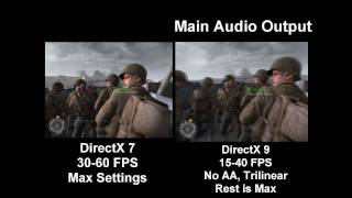 Call of Duty 2 DirectX 7 vs DirectX 9 SidebySide [upl. by Nadda765]