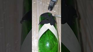 Transform Wine Bottle into an Elegant Vase 🍷✨️ Easy DIY Craft Tutorial [upl. by Javier]