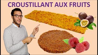 recette CROUSTILLANT FEUILLANTINE AUX FRUITS  Fruit crunchy layer recipe English subs [upl. by Toddy530]