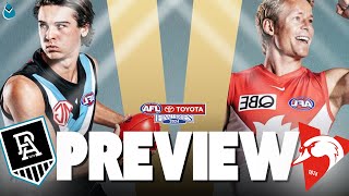 PORT ADELAIDE VS SYDNEY  AFL PREVIEW PRELIMINARY FINAL 2024 [upl. by Buote788]