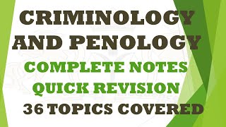 criminology and penology lawnotes law exam legal BALLB [upl. by Anaele]