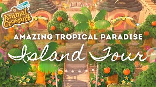 AMAZING TROPICAL PARADISE ISLAND TOUR  Animal Crossing New Horizons [upl. by Asined]