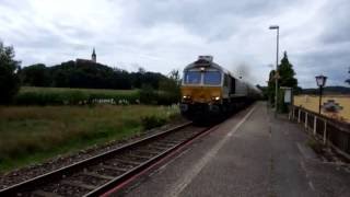 Bahnhof Heiligenstadt mit BR 628 und 247 im Durchsprint [upl. by Arimak]