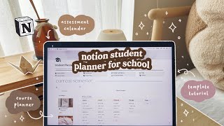 2024 NOTION TUTORIAL ✨✍🏻 Student Planner for School amp University 🎓 [upl. by Aivek]