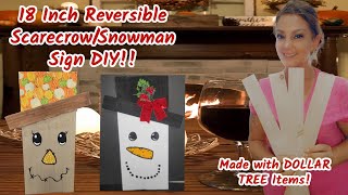 DIY Reversible ScarecrowSnowman  A Fun amp Easy Craft Project [upl. by Ringe40]