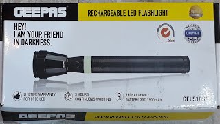 Geepas Rechargable led flash light GFL51081 [upl. by Giesser80]