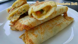 Dough Omelette Roll  Omelette Roll with Cheese  By Mind Blowing Cooking [upl. by Ashlin602]