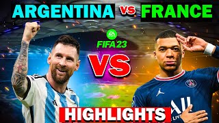 Argentina vs France Football Match 2024  Messi vs Mbappe  Gameplay Highlights [upl. by Einnaoj]