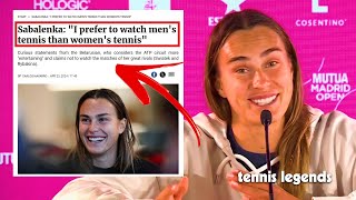 Aryna Sabalenka quotI didnt want to DAMAGE womens tennisquot  Madrid 2024 [upl. by Annaya76]