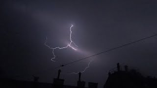 Nachtgewitter mit Starkregen in Wien 13082024 thunderstorm and heavy rain [upl. by Easter]