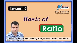 Basic of Ratio  LESSON 2  For SSCKVSDSSSBCAT In Hindi amp english by Nehra sir [upl. by Sherrard884]