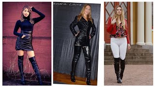 Womens In high Heels leather Long Boots Best over knee boots latest leather Long Boots [upl. by Garges]