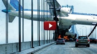 Huge Plane Crashes Into Bridge [upl. by Ahsinyd430]