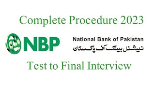 NBP Jobs 2023  Complete Selection Procedure  Test to Final Interview  National Bank of Pakistan [upl. by Anu425]