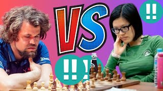 Epic chess game 119 Hou Yifan vs Magnus Carlsen [upl. by Arahset]