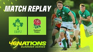 MATCH REPLAY  Ireland v England  U20 Six Nations Summer Series [upl. by Aicemat]