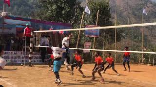 Top 7 powerful volleyball spikes  Lamkara gulmi vs firfirey thanu [upl. by Anayaran]