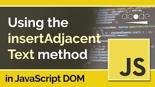 JavaScript DOM Tutorial  ElementinsertAdjacentText [upl. by Gianna446]