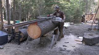 Logs to Lumber Alaskan Chainsaw Milling [upl. by Ahseia734]