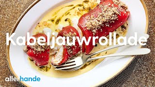 Kabeljauwrollade uit de oven maken  Recept  Allerhande [upl. by Yaeger]