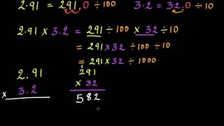 Multiplying decimals place value Hindi  Fractions and Decimals  Class 7 India  Khan Academy [upl. by Linnie]