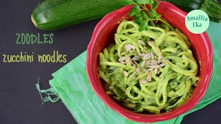 Zoodles  Zucchini Noodles with Avocado Sauce  MIE TIMUN JEPANG ZUCCHINI Pake Saus Alpukat [upl. by Modeste]