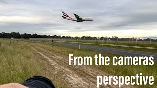 LOW Early Morning Landings at Melbourne Airport  From Cameras perspective  A380 A350 B777 [upl. by Esahc]