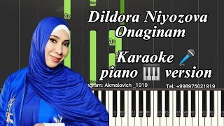 Dildora Niyozova  Onaginam Karaoke 🎤 Tekst Lyrics [upl. by Moraj660]