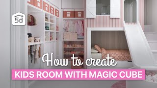 Room Planner How to create Kids room Small Bedroom Interior Design  Apartment Tour [upl. by Rhonda]