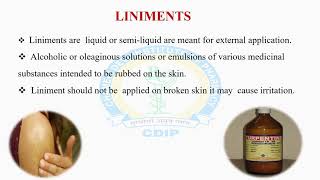 Liniments amp Lotions [upl. by Farrand]