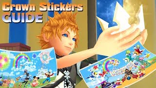 Guide to the Crown Stickers and their Locations  KINGDOM HEARTS Birth by Sleep FINAL MIX [upl. by Beverley]