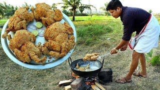 Whole KFC Chicken Recipe  Full Fried Chicken  Village Food [upl. by Nuawad]