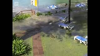 Tsunami hits the Anantara Layan Resort Choeng Thale Phuket Thailand ExtendedHQ [upl. by Kurth]