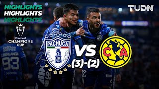 HIGHLIGHTS  Pachuca 3vs2 América  CONCACHAMPIONS 2024  TUDN [upl. by Ecnarretal]