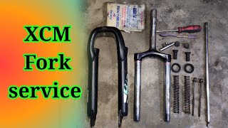 Suntor XCM Fork Service Disassemble clean lubeReassemble [upl. by Far416]