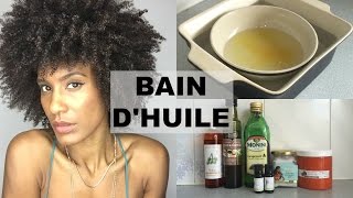 Bain dhuiles sur cheveux afro crépus naturels secsabiméscassants [upl. by Ailegnave]