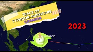 Track of TyphoonHurricane Cimaron 2023 [upl. by Robb]