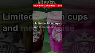 Wickedthemed drinks merchandise coming to Starbucks How to get yours  starbucks wicked [upl. by Ikir]