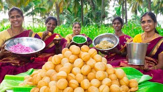 PANI PURI RECIPE  Instant Pani Poori Making Kit  Road Side Pani Poori  Village Super Cooking [upl. by Ulphia662]