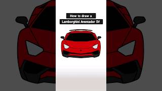 How to Draw a Lamborghini Aventador SV  Step by Step Car Drawing [upl. by Darcee354]